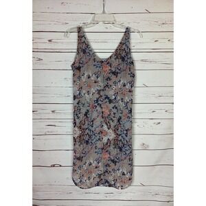 Cabi Women's Size XS Extra Small Gray Coral Sleeveless Fresco Cute Slip Dress